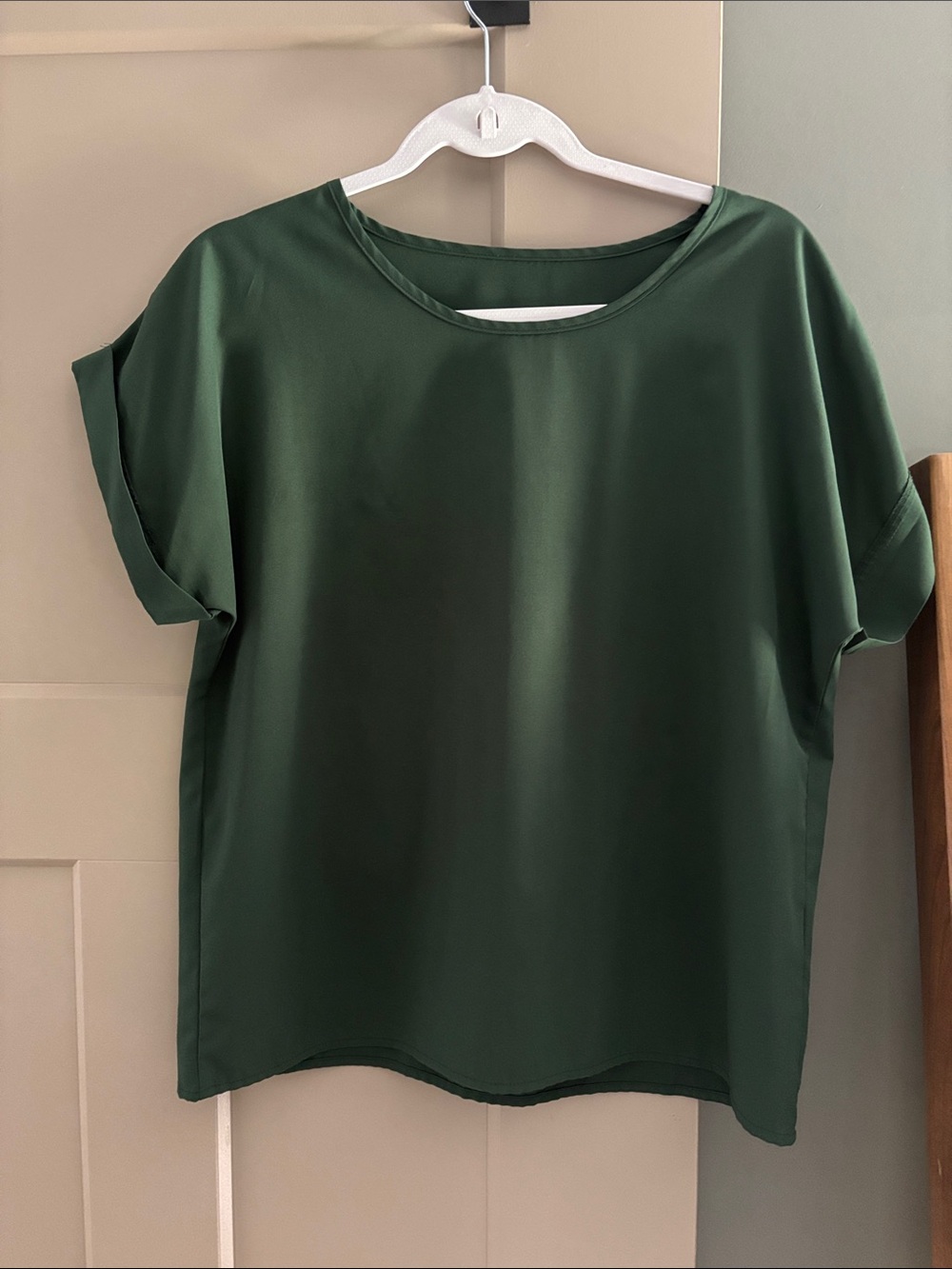 SHEIN Forest Green Short Sleeve Women's Top